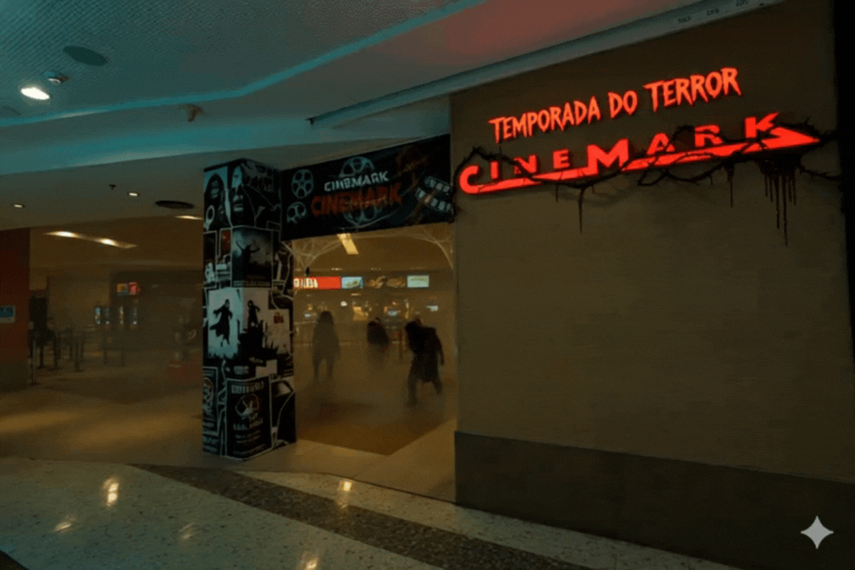 Imagens de zoobies em ambiente escuro simulando uma invasão ao Cinemark Riomar aracaju Imagens de zoobies em ambiente escuro simulando uma invasão ao Cinemark Riomar aracaju