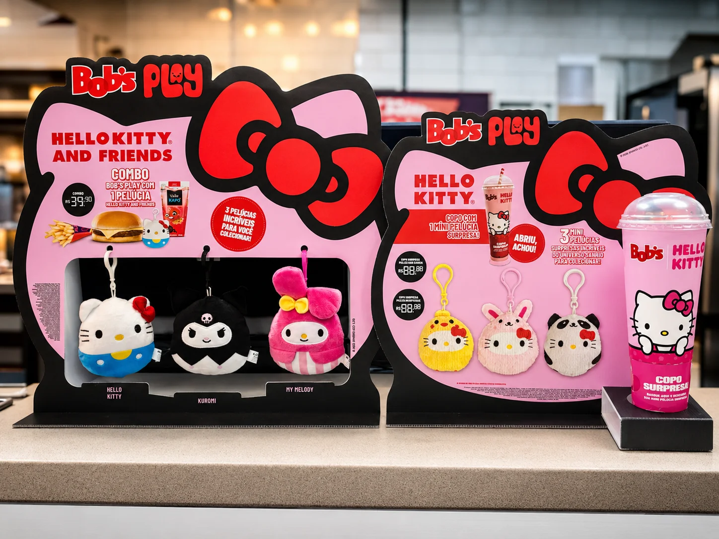 A Hello Kitty e sua turma chegaram ao Bob’s!