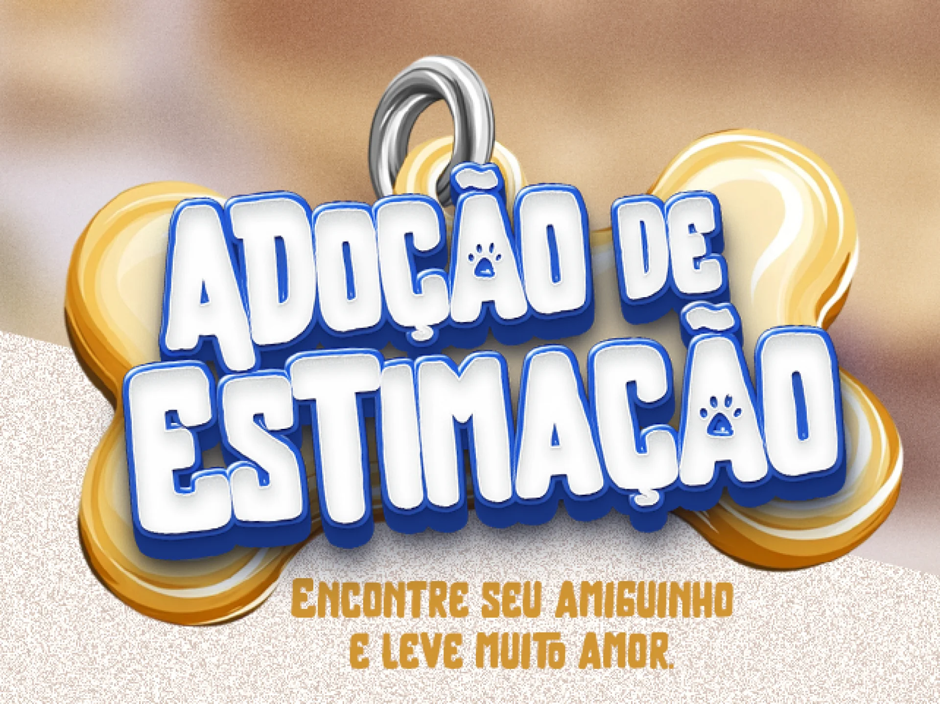 Logo da campanha Adoção de Estimação